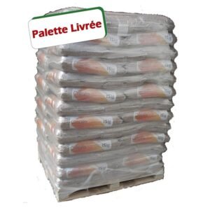 GRANULÉS DE BOIS CRÉPITO (PALETTE DE 72 SACS – 1080 KG)